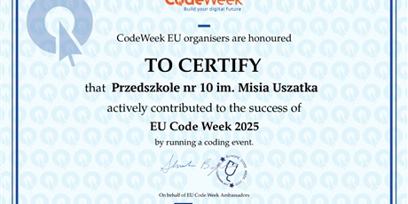 Certyfikat EU CODE WEEK 2025